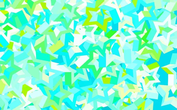 Textura Vetorial Verde Claro Com Belas Estrelas Glitter Ilustração Abstrata — Vetor de Stock