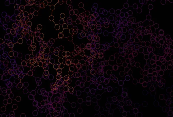 Dark Blue Red Vector Pattern Artificial Intelligence Network Shining Illustration — Stock Vector