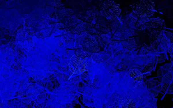 Oscuro Vector Azul Elegante Plantilla Con Hojas Nueva Ilustración Color — Vector de stock