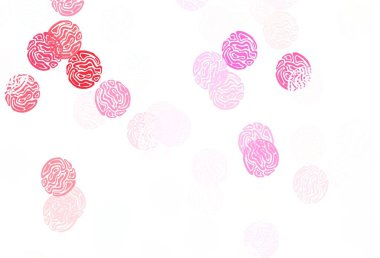 Lekeli açık pembe vektör arkaplanı. Bulanık yağmur damlaları olan soyut bir çizim. Reklamlar, broşürler için desen.