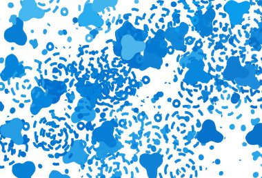 Kaotik şekilli açık mavi vektör şablonu. Modern tarzda değişen renkli kaotik formlar. Web siteniz için basit tasarım.