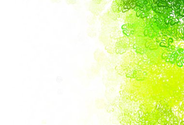 Açık yeşil, soyut şekilli sarı vektör dokusu. Modern tarzda değişen renkli kaotik formlar. Duvar kağıtları için zarif tasarım.