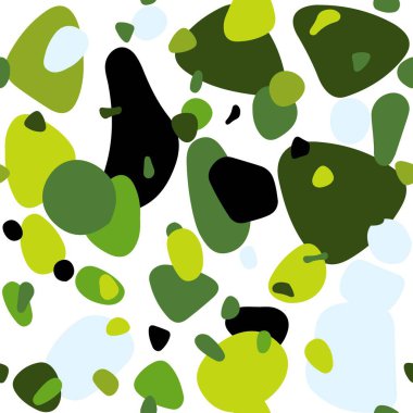 Açık yeşil, daire şekilli sarı vektörsüz düzen. Soyut arka planda bulanık kabarcıklar ve renkli gradyan. Kartvizitler, web siteleri için şablon.