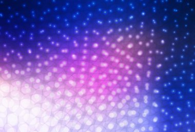 Koyu pembe, noktalı mavi vektör arkaplan. Bulanık dekoratif tasarım baloncuklu soyut tarzda. Reklamlar, broşürler için desen.