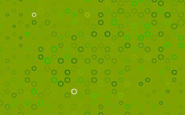 Açık yeşil, baloncuklu sarı vektör arkaplan. Doğa tarzında renkli baloncuklu soyut illüstrasyon. Poster ve web siteleri için tasarım.