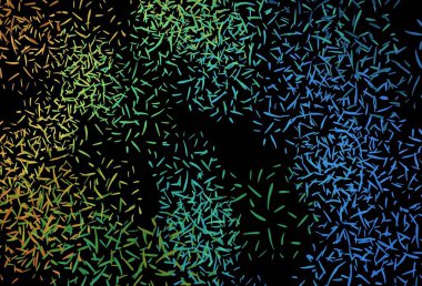 Koyu mavi, sarı vektör arkaplan ve düz çizgiler. Bulanık dekoratif tasarım basit bir şekilde çizgilerle. Meşgul web siteleriniz için şablon.