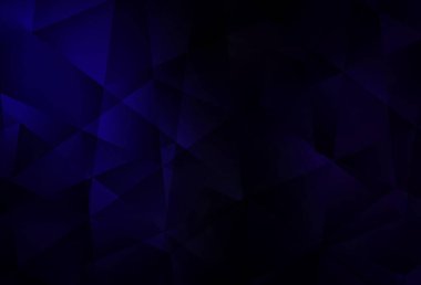 Koyu mavi üçgen mozaik doku. Origami stilinde gradyan ile yaratıcı geometrik illüstrasyon. Dizaynınız için üçgen desen.