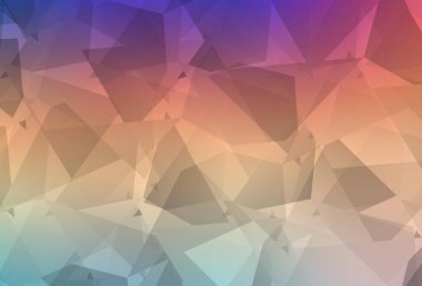 Soyut çokgen içerikli Light Multicolor vektör arka planı. Rastgele şekillerle soyut tarzda dekoratif tasarım. Web siteniz için basit tasarım.