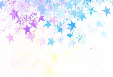 Açık yeşil, gökyüzü yıldızlı kırmızı vektör şablonu. Bulanık arkaplanda gradyanı olan yıldızlar. İş ilanınız için akıllı tasarım.