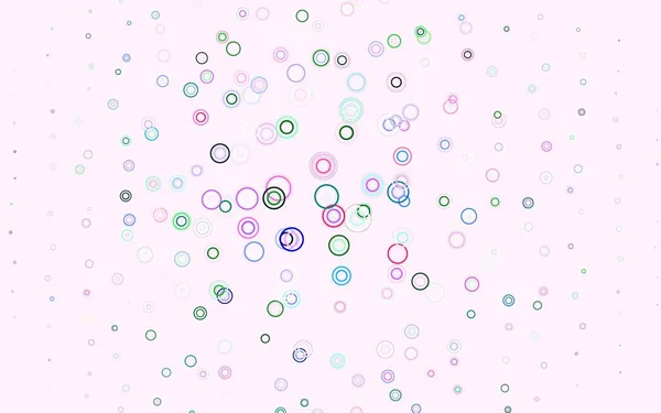 Light Multicolor Vector Template Circles Blurred Bubbles Abstract Background Colorful — Stock Vector