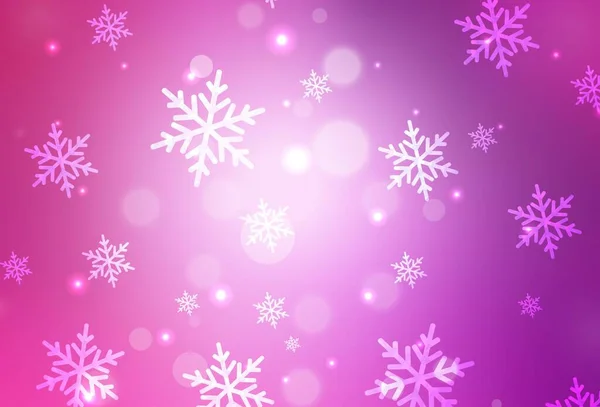 Light Pink Vektor Háttér Xmas Stílusban Színes Design Karácsonyi Stílusban — Stock Vector