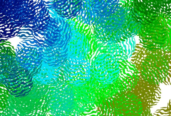 Светло Синий Зеленый Векторный Обратный Ход Мокрыми Линиями Современная Абстрактная — стоковый вектор