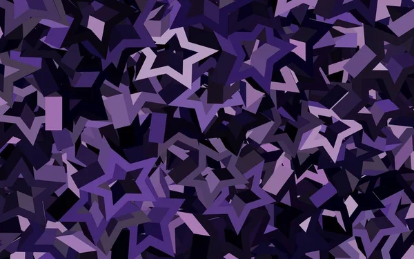 Fundo Vetor Roxo Escuro Com Estrelas Coloridas Estrelas Fundo Abstrato — Vetor de Stock