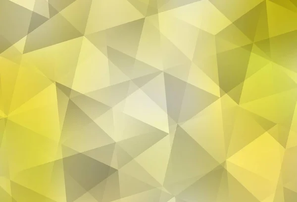Lichtgele Vector Stralende Driehoekige Achtergrond Glitter Abstracte Illustratie Met Een — Stockvector