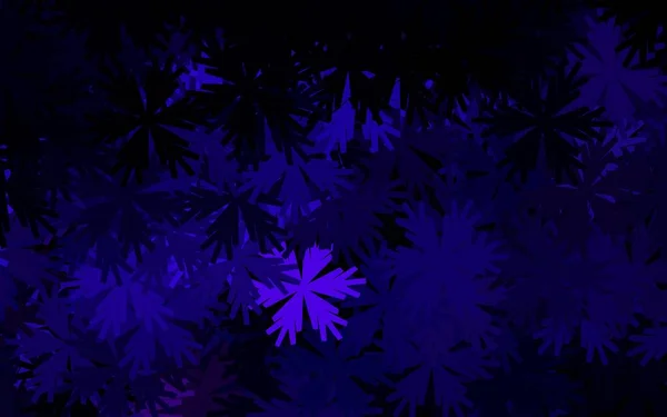 Темно Фиолетовый Вектор Естественном Фоне Цветами Творческая Иллюстрация Размытом Стиле — стоковый вектор