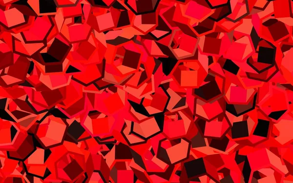 Modèle Vectoriel Rouge Foncé Dans Style Hexagonal Fond Flou Avec — Image vectorielle