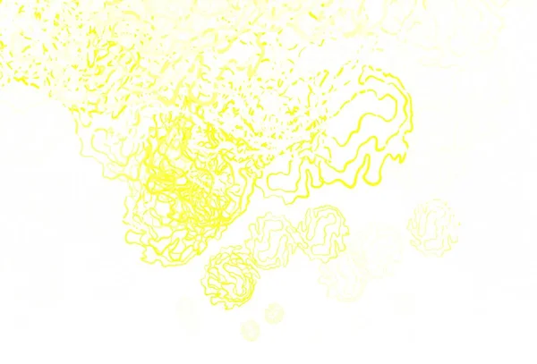 Hellgelber Vektorhintergrund Mit Flecken Linien Glitzernde Abstrakte Illustration Mit Bunten — Stockvektor