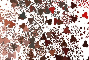 Açık yeşil, soyut şekilli kırmızı vektör arkaplan. Rastgele şekillerle soyut tarzda dekoratif tasarım. İşiniz için en iyi akıllı tasarım.