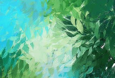 Açık mavi, rastgele şekilli yeşil vektör deseni. Soyut gradyan şekilli basit renkli çizimler. Duvar kağıtları için zarif tasarım.