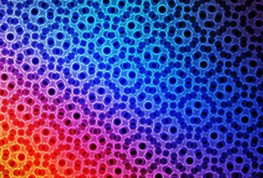 Açık mavi, benekli kırmızı vektör arkaplan. Doğa tarzında renkli baloncuklu soyut illüstrasyon. Marka kitabınız için yeni şablon.