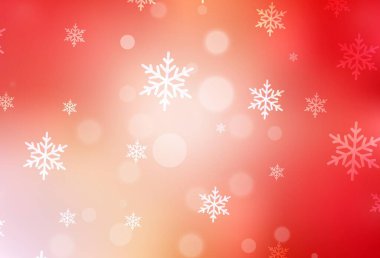 Açık kırmızı, sarı vektör dokusu doğum günü tarzında. Noel sembolleri ve tabelaları ile renkli çizimler. Kitapçıklar, eğitim broşürleri.