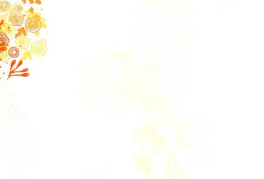 Memphis şekilli Light Orange vektör arkaplanı. Soyut tarzda rengarenk gradyan şekilleri olan bir resim. Kartvizitiniz için modern tasarım.