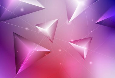 Açık Pembe, Kırmızı vektör çokgen arkaplan. Origami tarzında gradyan ile geometrik çizim. İş tasarımınız için yepyeni bir tarz.