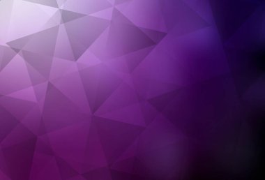 Koyu pembe vektör düşük polimerli doku. Zarif üçgenleri olan soyut çizimler. Dizaynınız için üçgen desen.