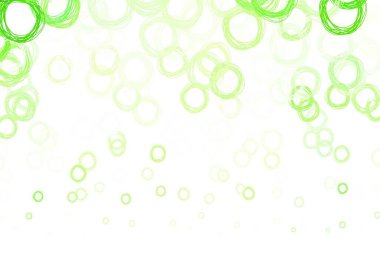 Açık yeşil, diskli sarı vektör dokusu. Parlak renkli soyut çemberlerin olduğu bir resim. İş ilanınız için tasarım.