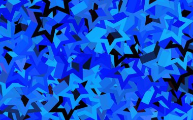 Koyu pembe, mavi vektör desenli ve çokgen. Doğa tarzında üçgenleri olan güzel bir çizim. İniş sayfası için modern şablon.