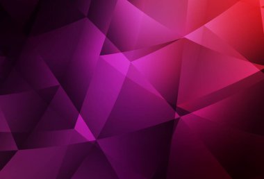 Koyu Mor, Pembe vektör, üçgen çizim. Origami tarzında gradyan ile geometrik çizim. İşiniz için yepyeni bir tasarım..