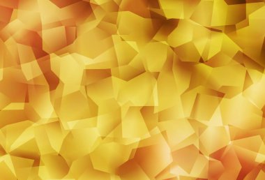 Açık Turuncu Vektör Parlak Üçgen Düzeni. Çokgen soyut çizim ve gradyan. İş tasarımınız için yepyeni bir tarz.