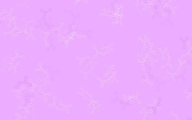 Yapay zeka ağıyla açık mor vektör deseni. Soyut şablondaki yapay zeka şekilleriyle parlayan illüstrasyon. Siber yeniliklerin tasviri için tasarım.