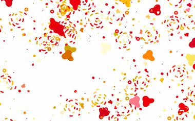 Açık yeşil, rastgele şekilli kırmızı vektör deseni. Soyut gradyan şekilli basit renkli çizimler. İşiniz için en iyi akıllı tasarım.