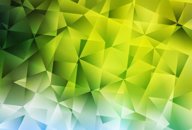 Açık yeşil, sarı vektör çokgen desen. Origami tarzında gradyan ile geometrik çizim. Marka kitabınız için yeni şablon.