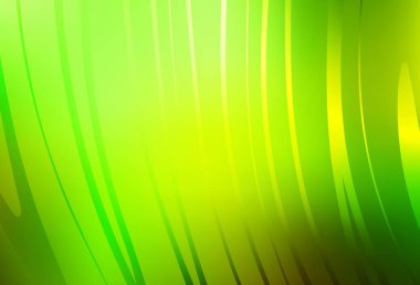 Açık yeşil, çizgili sarı vektör şablonu. Soyut tarzda gradyan çizgilerle akıllı illüstrasyon. Posterler ve afişler için iş tasarımı.