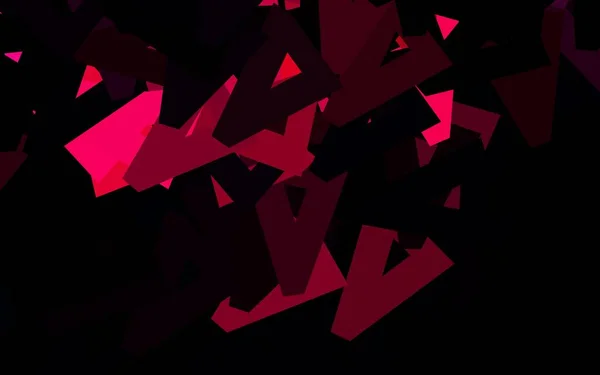 Diseño Vectorial Rosa Oscuro Con Líneas Triángulos Ilustración Abstracta Moderna — Vector de stock