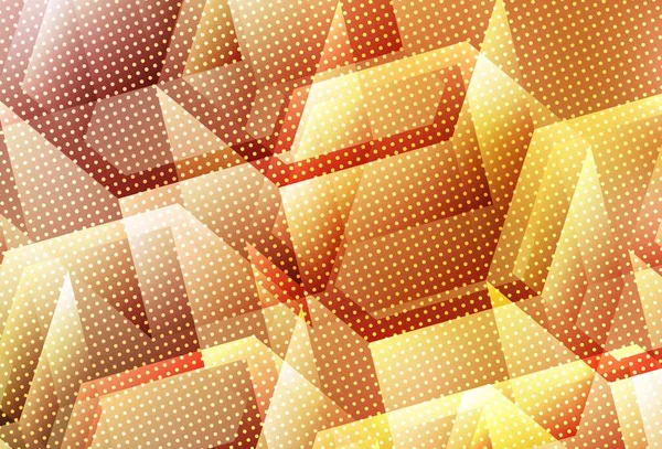 Texture Vectorielle Orange Clair Avec Hexagones Colorés Hexagones Colorés Sur — Image vectorielle