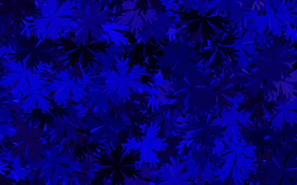 Темно Фиолетовый Вектор Цветками Абстрактная Иллюстрация Цветами Стиле Каракулей Текстурированный — стоковый вектор