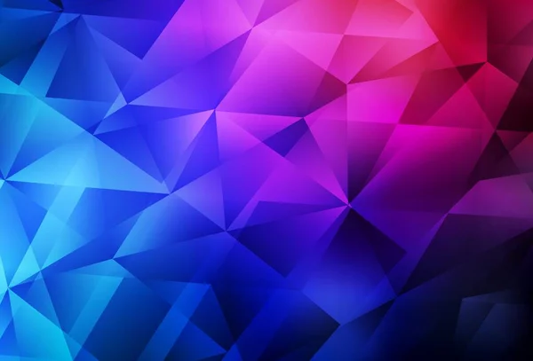 Bleu Foncé Texture Triangulaire Gradient Vectoriel Rouge Illustration Colorée Brillante — Image vectorielle