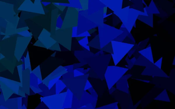 Azul Oscuro Diseño Vectorial Verde Con Líneas Triángulos Diseño Decorativo — Archivo Imágenes Vectoriales