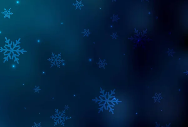 Fundo Vetorial Azul Escuro Estilo Xmas Ilustração Gradiente Abstrato Com — Vetor de Stock