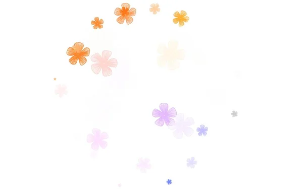 Licht Multicolor Vector Abstract Patroon Met Bloemen Abstracte Illustratie Met — Stockvector