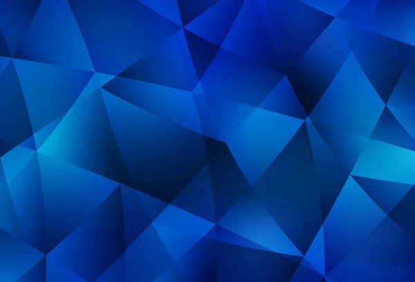 Luz Blue Vetor Brilhante Layout Triangular Ilustração Poligonal Brilhante Que — Vetor de Stock