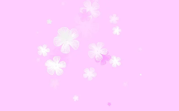 Licht Paars Roze Vector Elegant Behang Met Bloemen Kleurrijke Illustratie — Stockvector