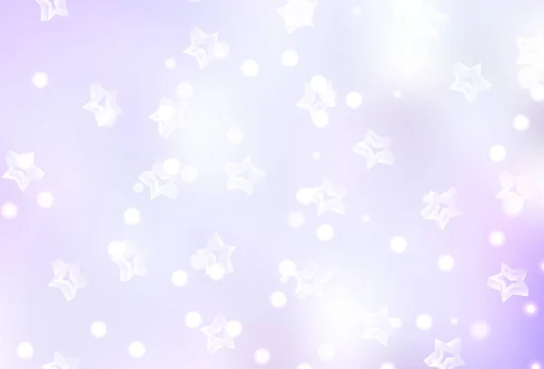 Світло Фіолетовий Векторний Візерунок Різдвяними Зірками Блискучі Кольорові Ілюстрації Зірками — стоковий вектор