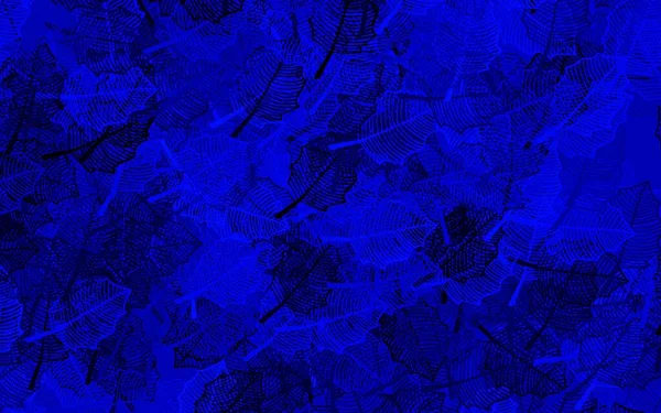 Темно Синий Вектор Естественного Рисунка Листьями Творческая Иллюстрация Размытом Стиле — стоковый вектор
