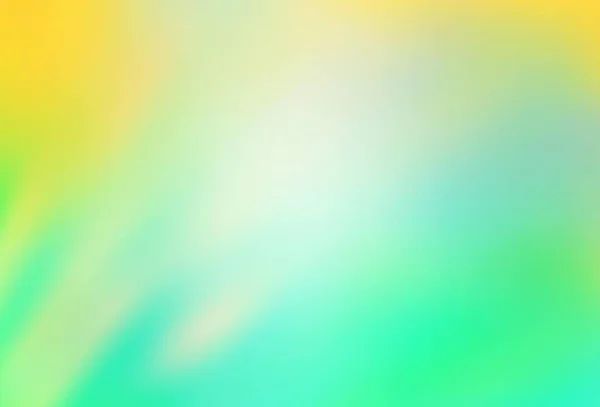 Светло Зеленый Желтый Вектор Размытый Окрашенный Узор Красочная Иллюстрация Абстрактном — стоковый вектор