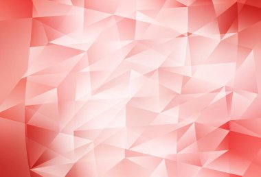 Üçgen biçiminde açık kırmızı vektör dokusu. Soyut üçgenli dekoratif tasarım. Broşürler, broşürler için desen