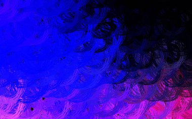 Koyu pembe, çizgileri olan mavi vektör arkaplan. Alnında çizgiler olan soyut bir çizim. Marka kitabı için şık bir desen.